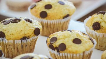 Muffins à la vanille et pépites de chocolat