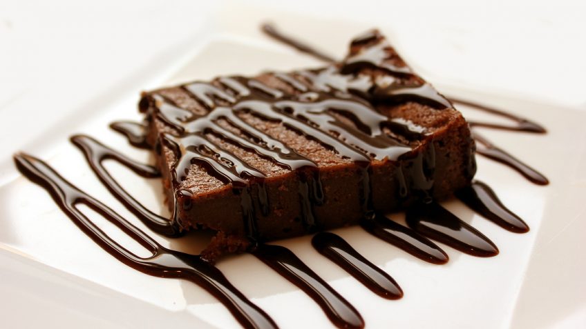 Gâteau au chocolat de type brownie
