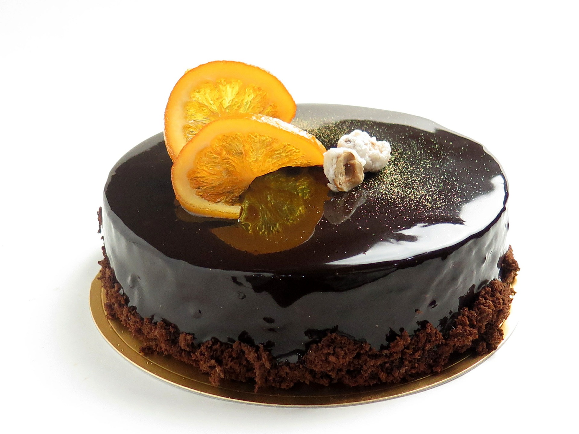 Recette Moelleux Noisettes Et Orange Glacage Chocolat Mirroir Recette Desserts Et Gateaux Cakemania