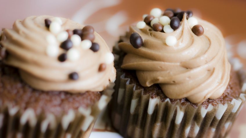 Cupcake et nuage tout chocolat