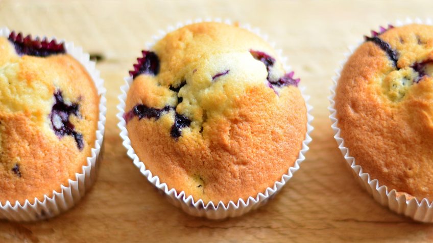 Muffins aux myrtilles fraîches ou surgelées