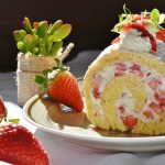 Gâteau roulé aux fraises