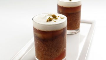 Verrine de riz au lait carambar/pruneaux