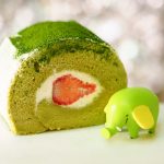 Fraisier roulé au matcha