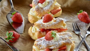 Eclairs chantilly fraises